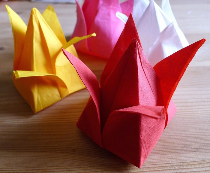 оригами ирисы