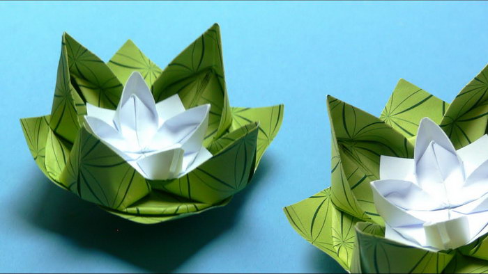 оригами лилия кувшинка фото