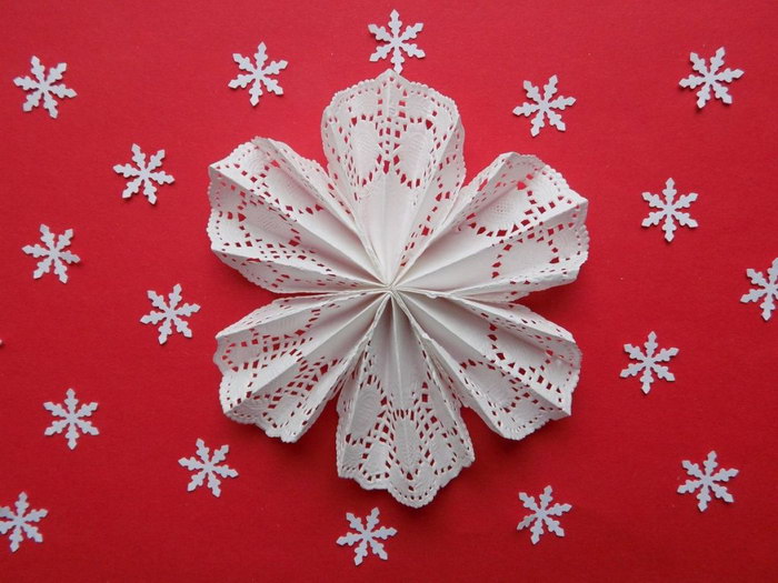оригами снежинка