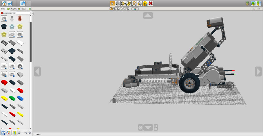 Интерфейс программы Lego Digital Designer