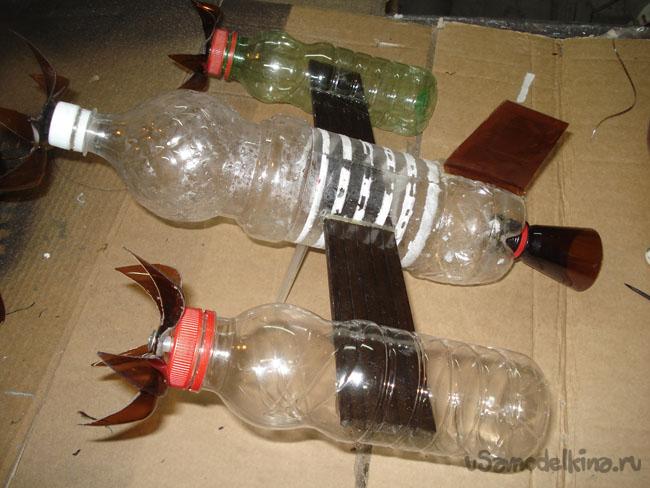 Флюгер - самолет для детей из пластиковых бутылок