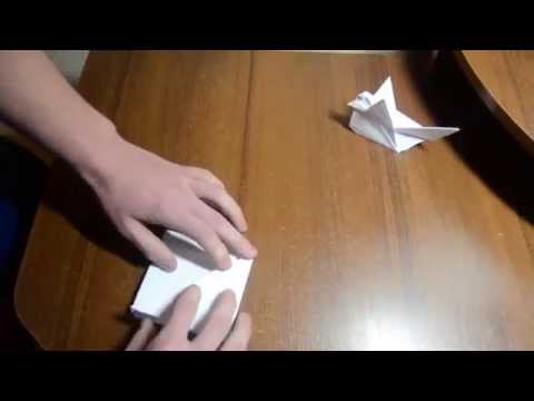 Как сделать снегиря из бумаги (origami)