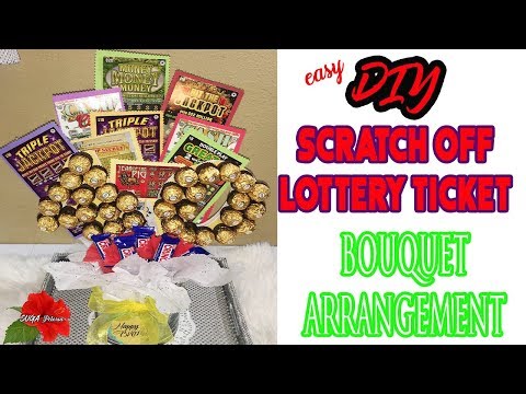 DIY Easy Scratch Lottery Ticket Men Gift Bouquet 