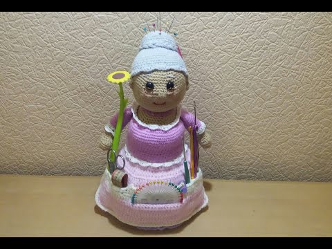Кукла шкатулка для рукоделия 