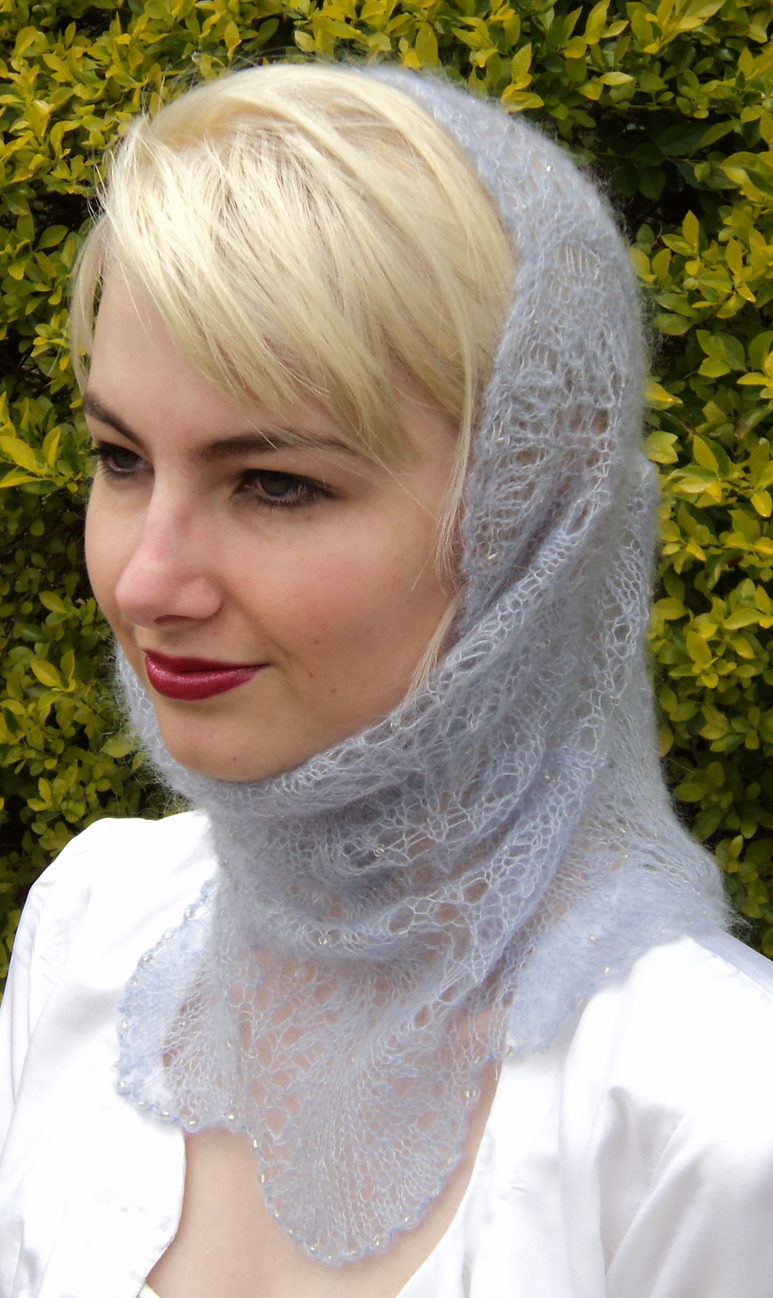 Free Knitting Pattern for Ice Queen Cowl Hood