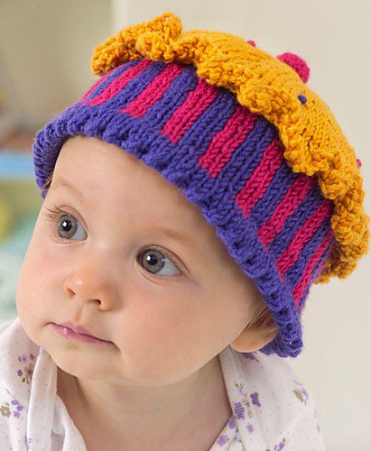 Free Knitting Pattern for Baby Confection Hat