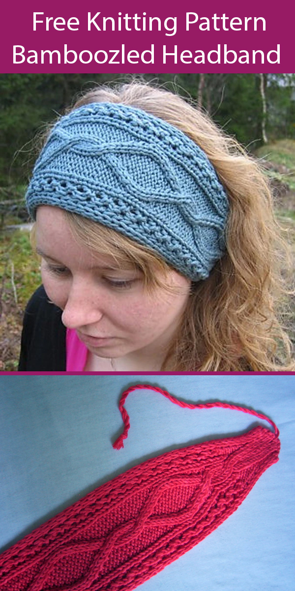 Free Knitting Pattern for Bamboozled Headband