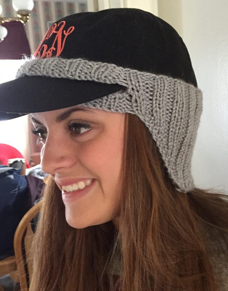 Free knitting pattern for Baseball Hat Ear Warmer