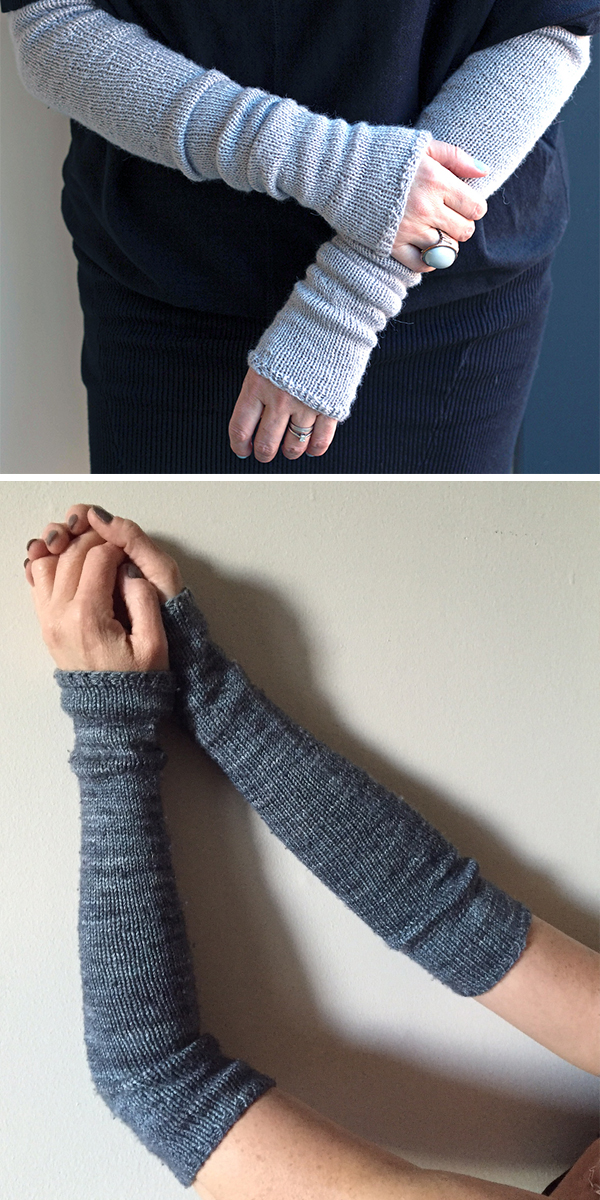 Free Knitting Pattern for Easy Bria Armwarmers