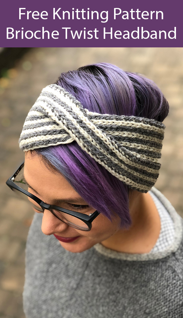 Free Knitting Pattern for Brioche Twist Headband