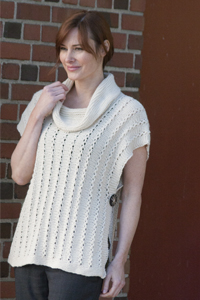 Free knitting pattern for Poncho Vest and more vest knitting patterns