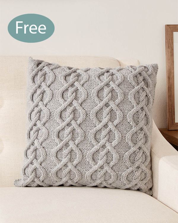 Free Knitting Pattern for Cable Pillow