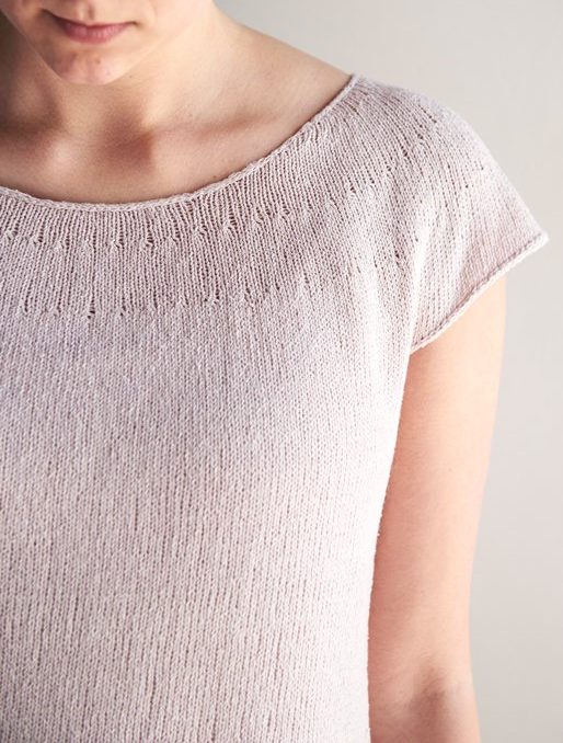 Free Knitting Pattern for Circular Yoke Summer Shirt