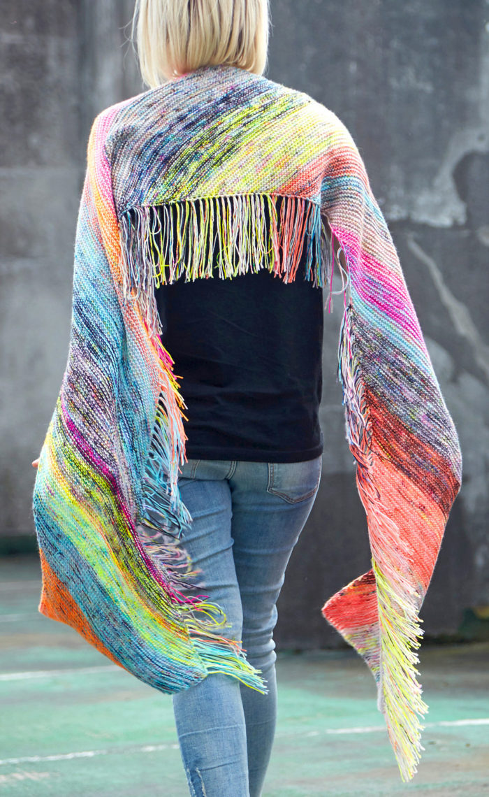 Free Knitting Pattern for Easy Flying Fringe Scarf