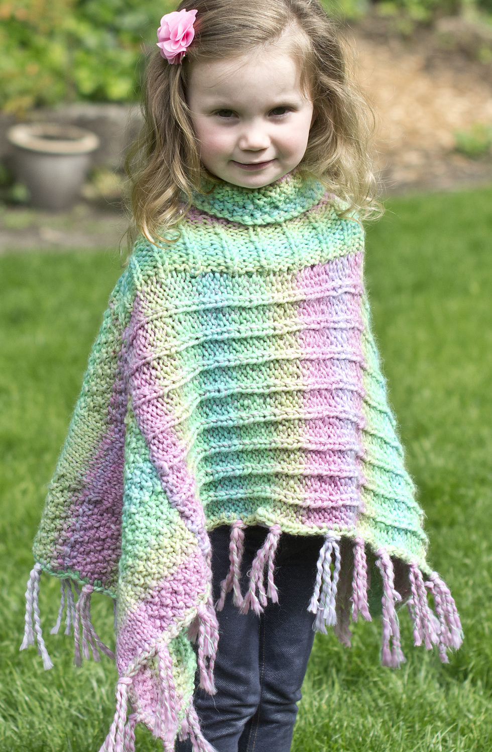 Free Knitting Pattern for Fun Times Poncho