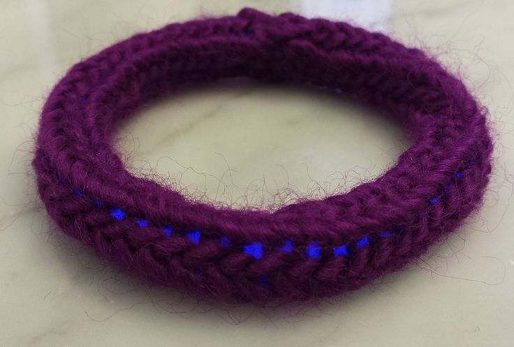 Free knitting pattern for Glowing Bracelet and more bracelet knitting pa