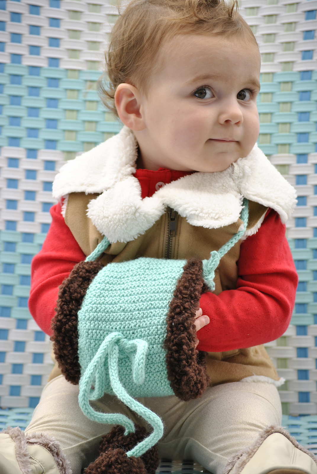 Free Knitting Pattern for Handwarmer Muff