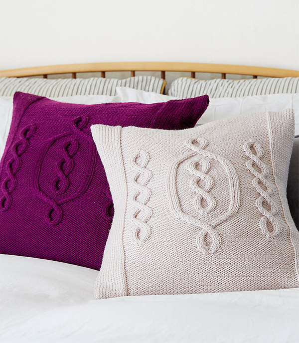 Free Knitting Pattern for Hygge Chic Pillow