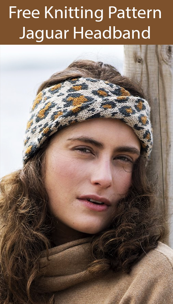 Free Knitting Pattern for Jaguar Headband. Kit is also available.