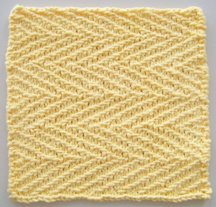 Free Knitting Pattern for Herringbone Dishcloth