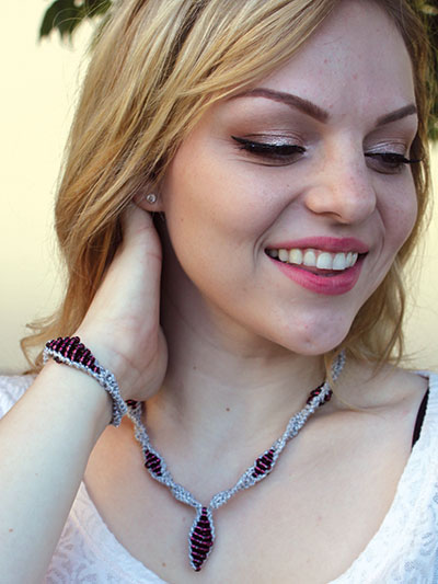 Paloma Necklace & Bracelet Free Knitting Pattern 