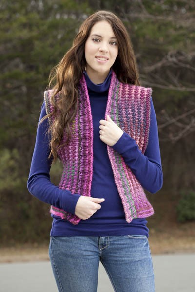 Free knitting pattern for Poetry in Motion Vest and more vest knitting patterns