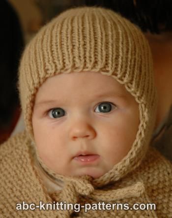 Baby Earflap Hat Free Knitting Pattern and more baby hat knitting patterns