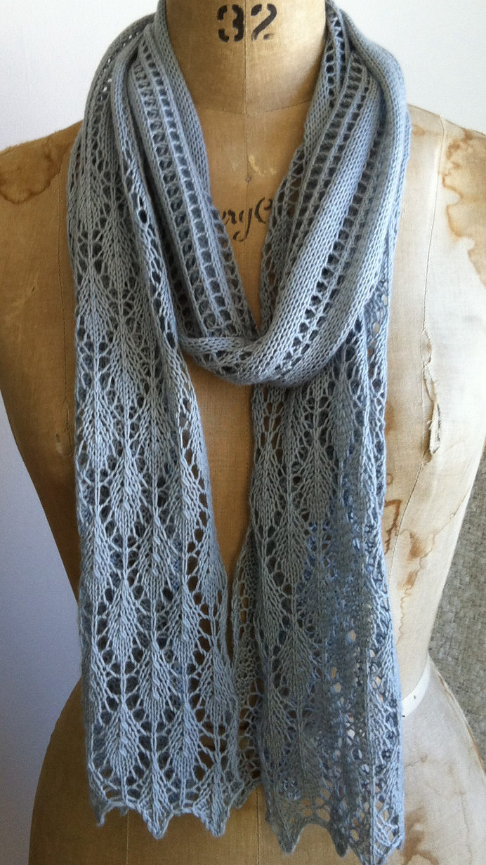 Free Knitting Pattern for Easy Summer Stream Scarf