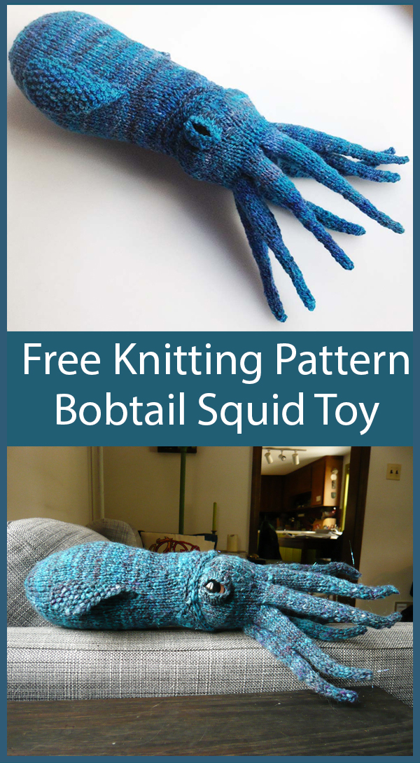 Free Knitting Pattern for Bobtail Squid Toay