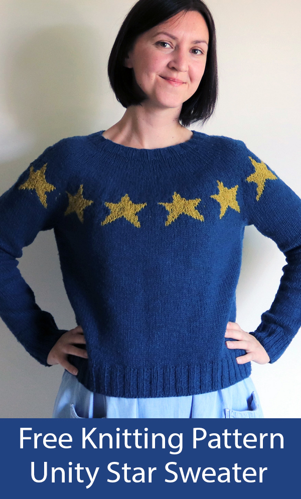 Free Knitting Pattern for Unity Star Sweater