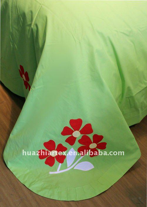 applique Flower bedding set, Patchwork Flower Bed sheet