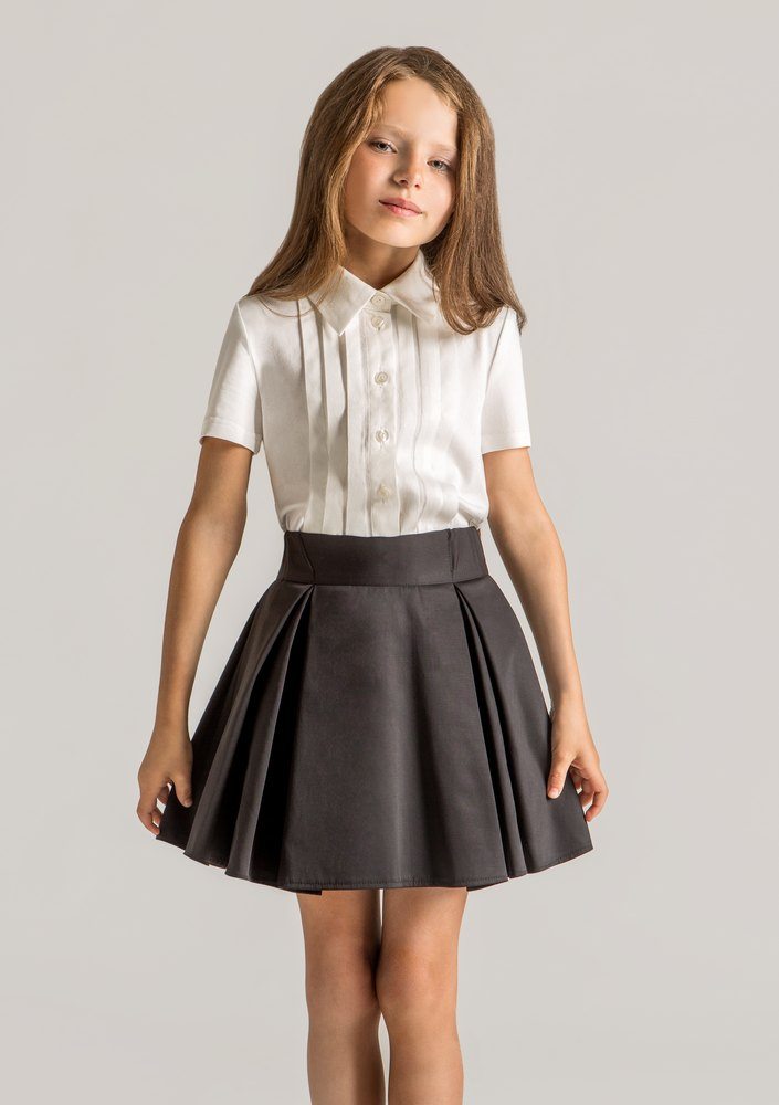 Какие юбки для школы сейчас в моде серый