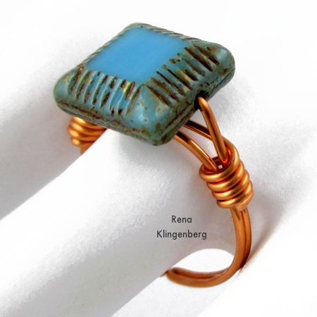 Adjustable Wire-Wrap Bead Ring - Tutorial by Rena Klingenberg