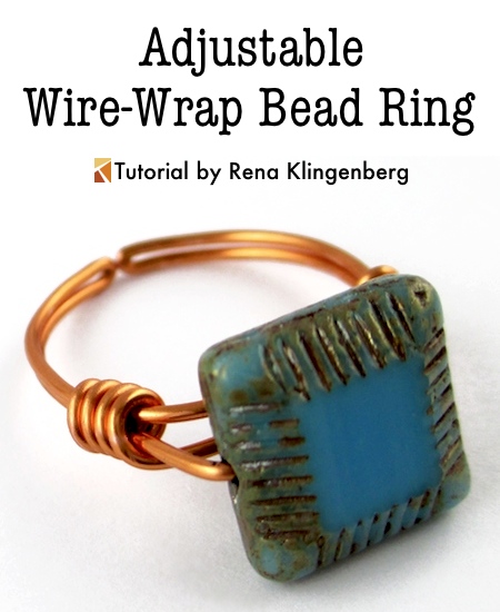 Adjustable Wire-Wrap Bead Ring - Tutorial by Rena Klingenberg