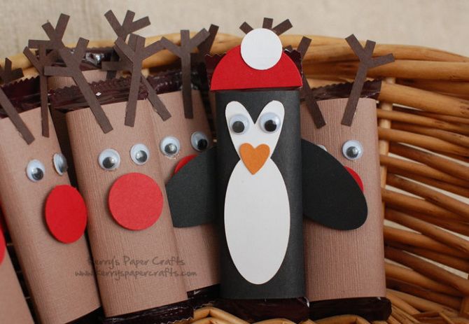 пингвины елочные украшения из бумаги