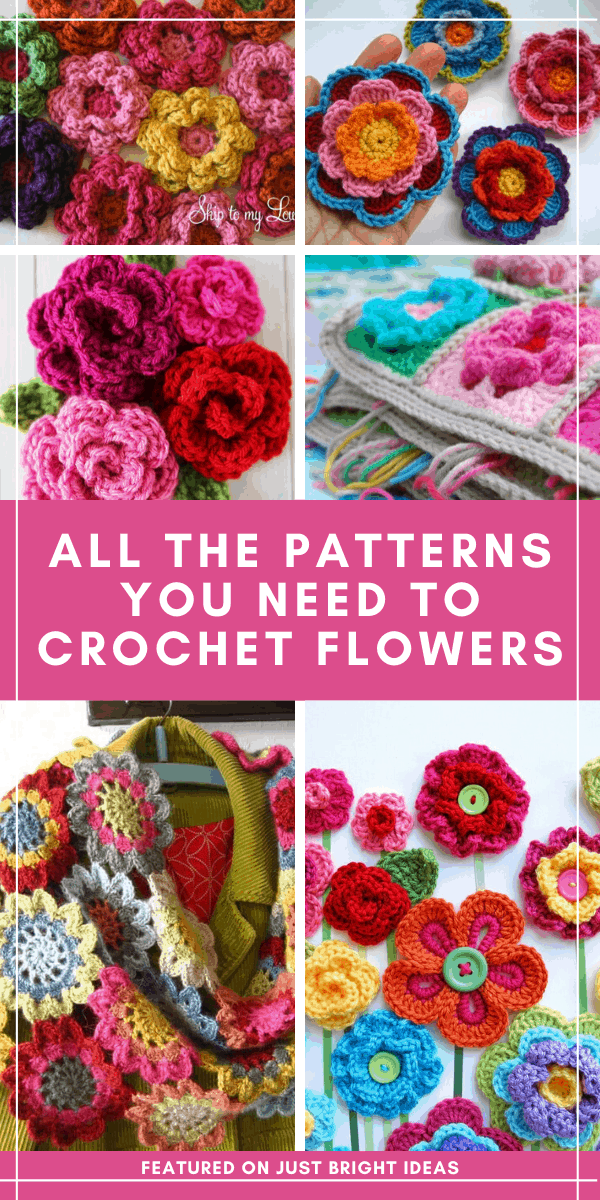 oh my! If you want to know how to crochet a flower these patterns will show you! And so gorgeous! Perfect for mother
