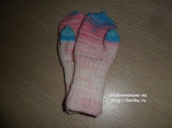 Варежки рукавички для девочки. МК от Ольги. Вязание спицами.