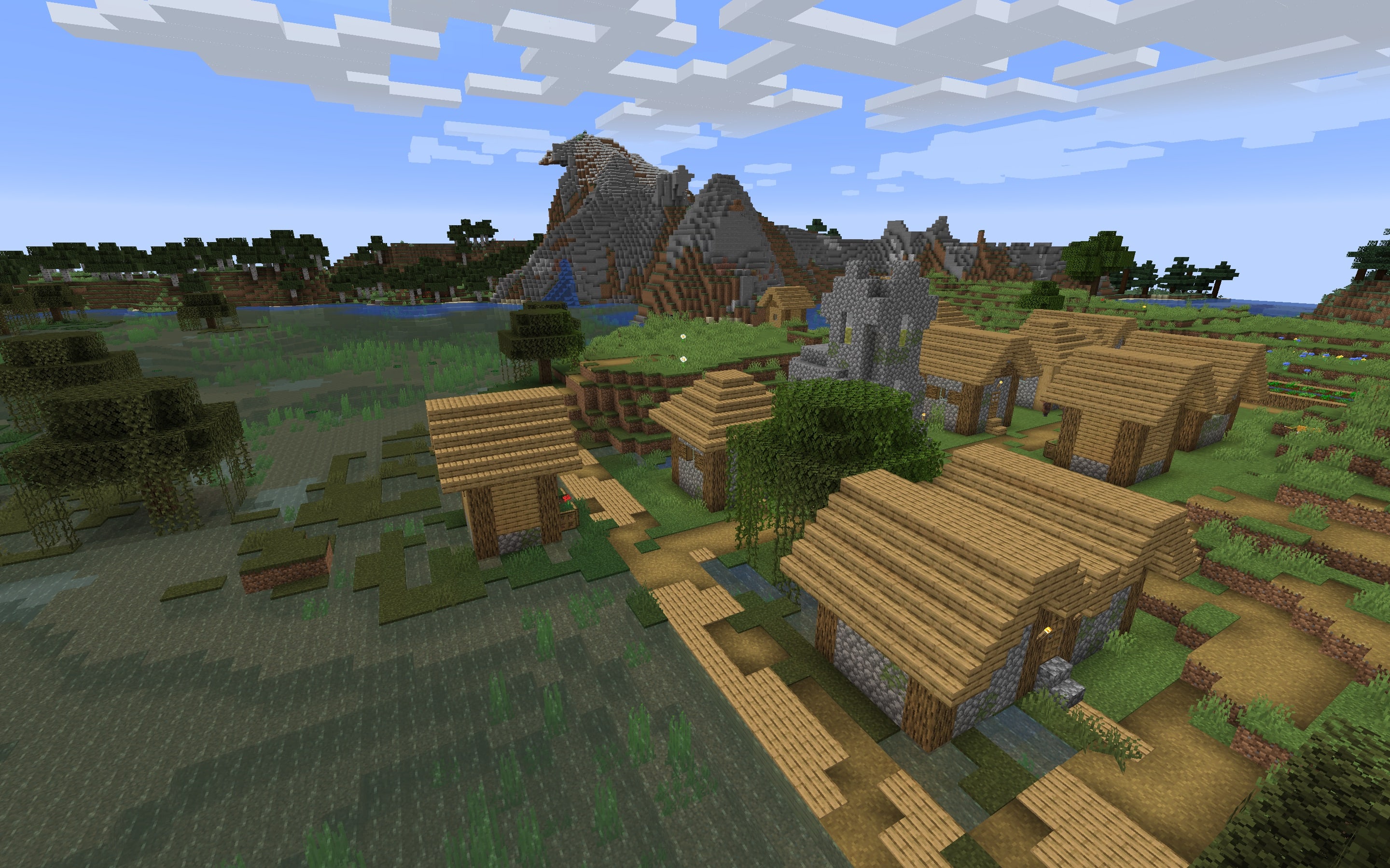 Swamp Biome Village Minecraft 1.14 Seed