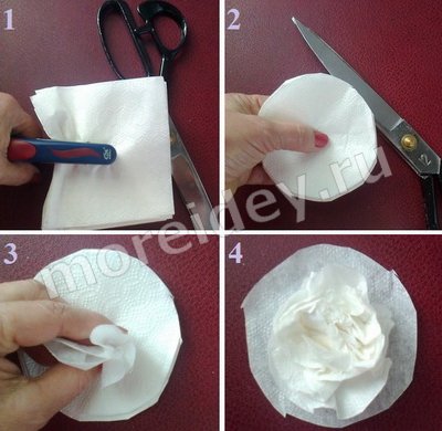 Как сделать из салфеток поделку "лебедь" своими руками
