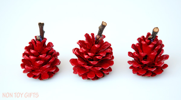 pinecone apple craft for kids