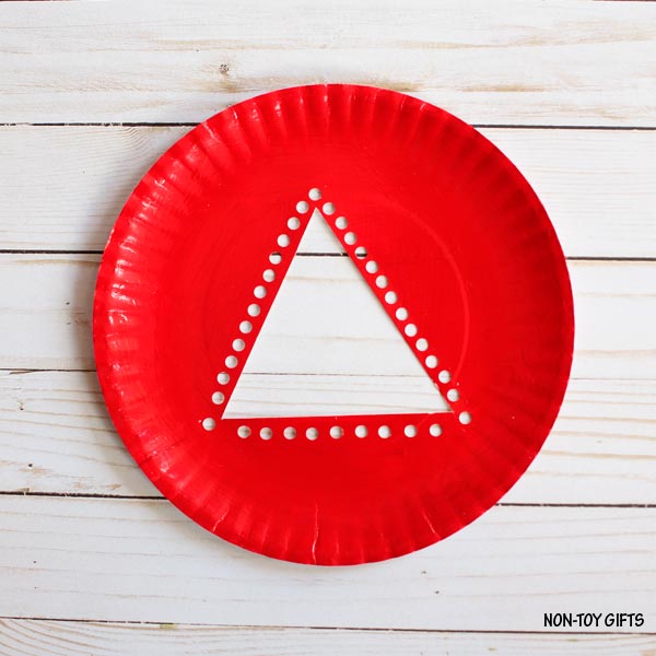 Red paper plate