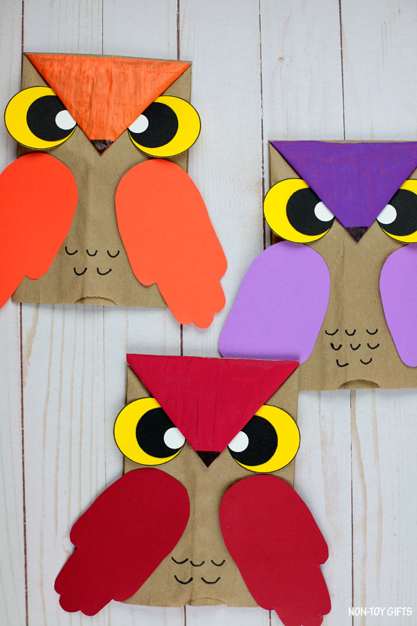 Paper bag owls