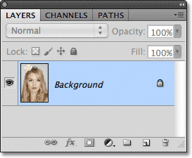The Background layer in Photoshop. Image © 2011 Photoshop Essentials.com.