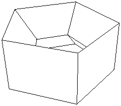 Figure 5: This polyhedron has a hole running through it. Euler