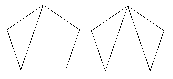 In the end we are left with triangular faces.