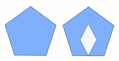 A polygon and a shape that isn