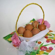 Корзинка для пасхальных яиц из лотка