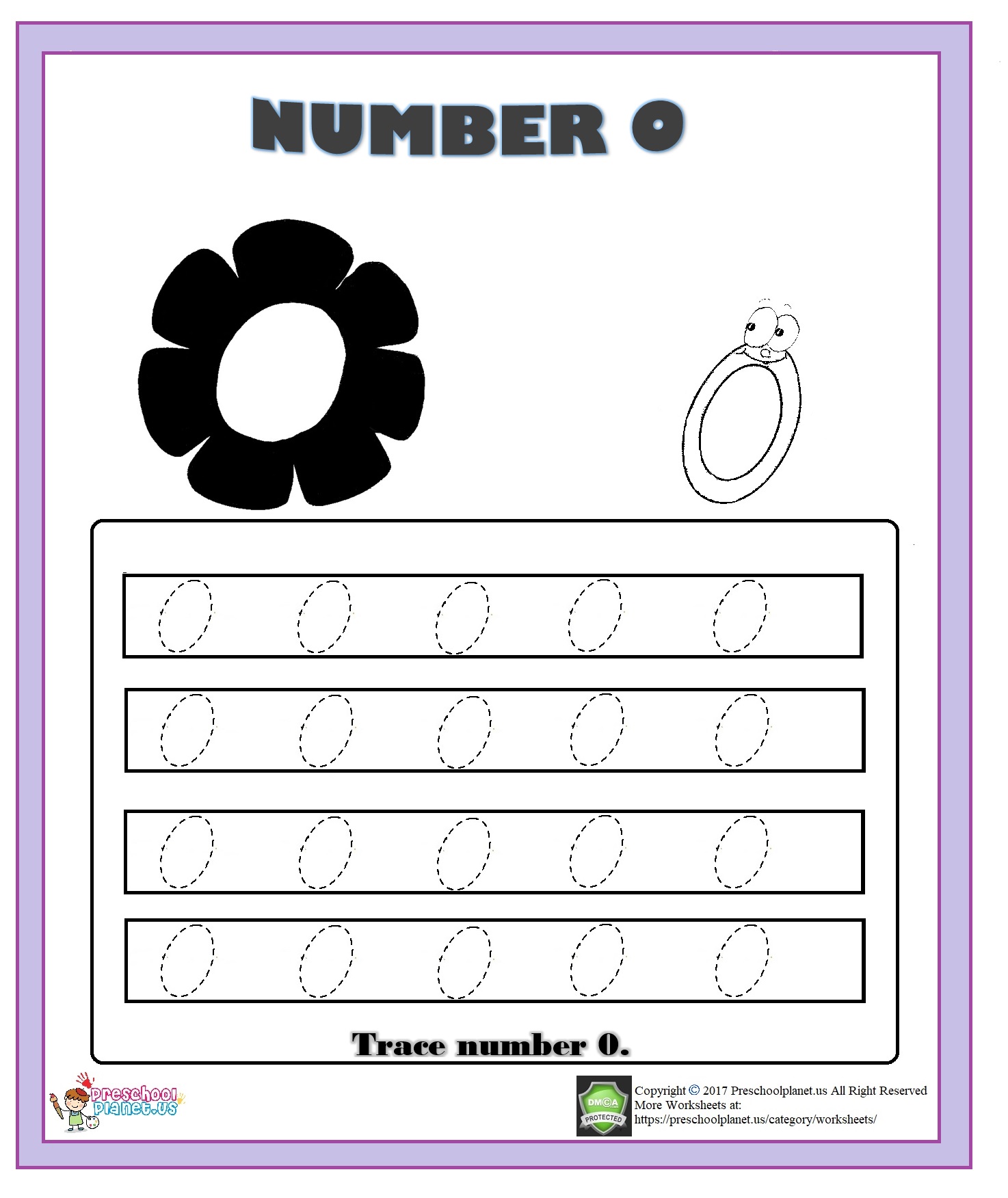 number 0 trace worksheet