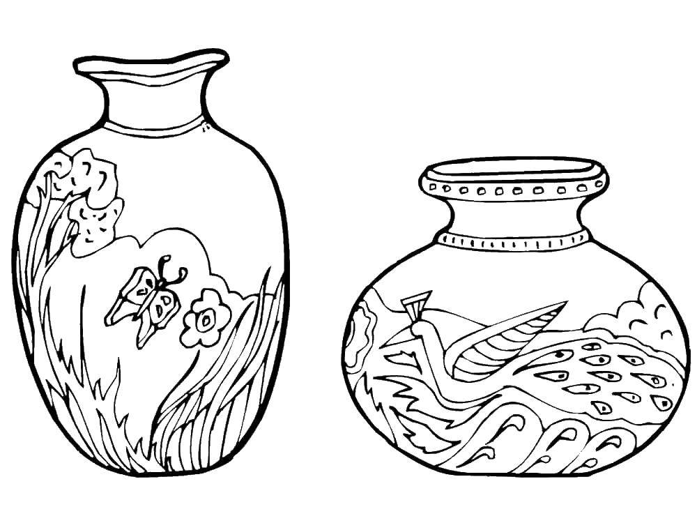 Красивые картинки вазы с цветами и без для срисовки - подборка 11