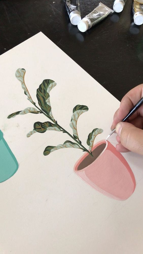 Красивые рисунки цветов для срисовки в свой дневник   40 лучших идей (5)